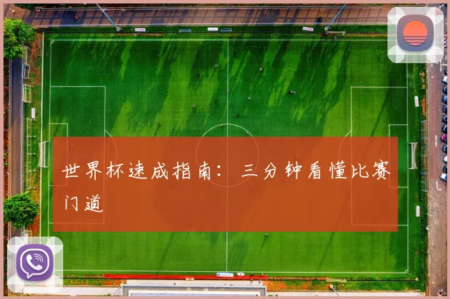 世界杯速成指南:三分钟看懂比赛门道
