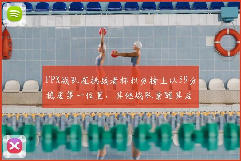 FPX战队在挑战者杯积分榜上以59分稳居第一位置，其他战队紧随其后